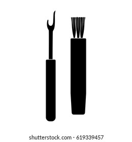 Tools for sewing.Sewing or tailoring tools kit single icon in black style vector symbol stock illustration.