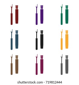 Tools for sewing.Sewing or tailoring tools kit single icon in black style vector symbol stock illustration.