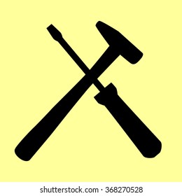 Tools sign. Flat style icon vector illustration.