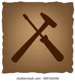Tools sign. Vintage effect