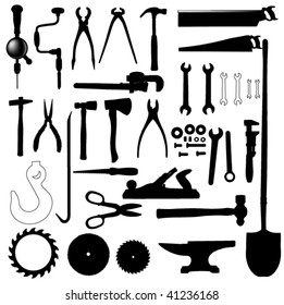 tools silhouette set 1