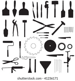 tools silhouette set 2