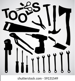 tools silhouettes