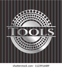 Tools silvery shiny badge