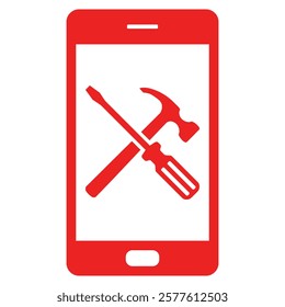 Tools and smartphone on white