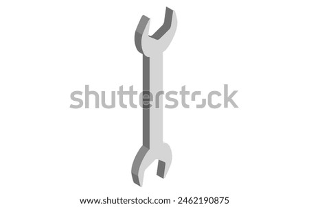 Tools Spanner (wrench), isometric illustration, Vector Illustration