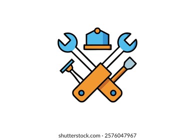 tools srepair spanner symbol art vector illustration 