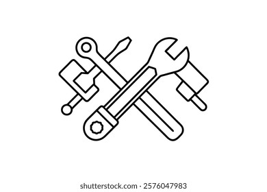 tools srepair spanner symbol art vector illustration 