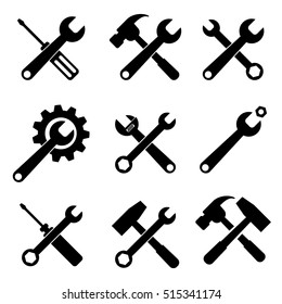 tools supplies icon set