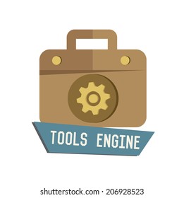 Tools symbol on white background,Retro colour concept,clean vector 