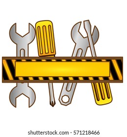 Tools technical service icon, vector illustration image