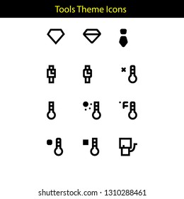 tools theme icon with line style