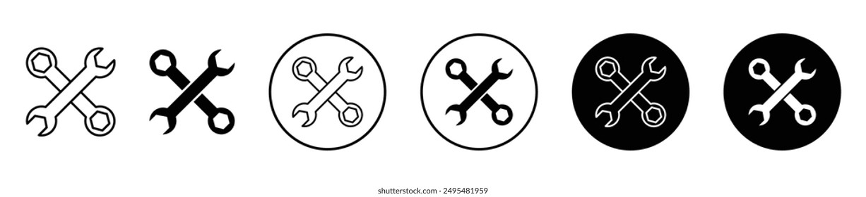 Tools thin line vector icon set.