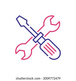 Tools vector 2 colours icon style illustration. EPS 10 file
