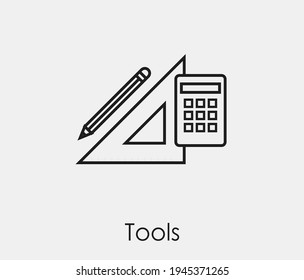 Tools vector icon. Editable stroke. Symbol in Line Art Style for Design, Presentation, Website or Apps Elements. Pixel vector graphics - Vector