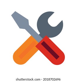 Tools vector icon equipment symbol repair construction illustration. Work tools instrument service sign engineer hardware mechanic. Industrial kit diy group support. Carpentry hand repair icon