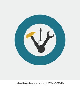 Tools vector icon illustration sign