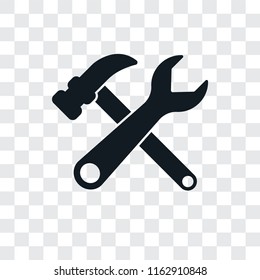 Tools vector icon isolated on transparent background, Tools logo concept