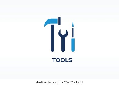tools vector, icon or logo sign isolated symbol illustration