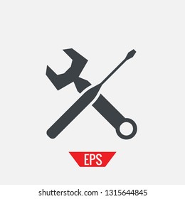 Tools vector icon screw driver and spanner