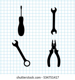 tools  - vector icon set