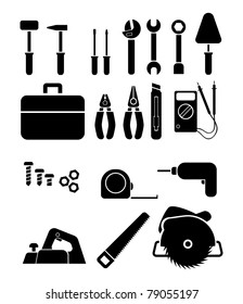 Tools. Vector icon set