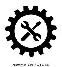 Icono de vector de herramientas. símbolo de ilustración de configuración. símbolo de reparación o logotipo.