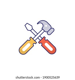 Tools vector icon style illustration. EPS file 10