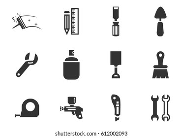 Tools vector icons for user interface design