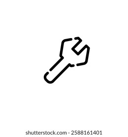 Tools with vector line art . Sign and symbol. Clip art, minimalist simple outline. Hand drawing technology illustration. Sticker print design