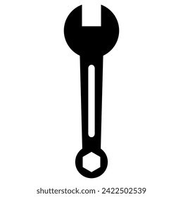 Tools vector wrench icon. Settings and repair, service sign icon. Key tool isolated on white background.