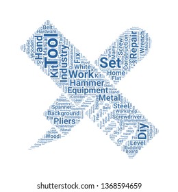 tools word cloud. tag cloud about tools