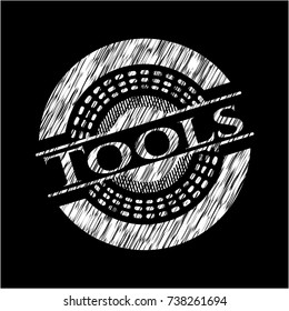 Tools written on a blackboard