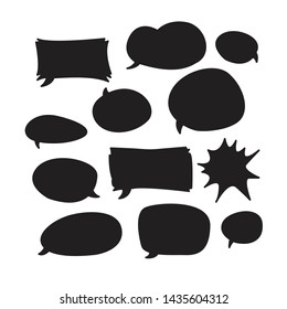 A toon collection of different bubbles.  Elements of illustration for comics.  Isolated flat vector illustration on background.