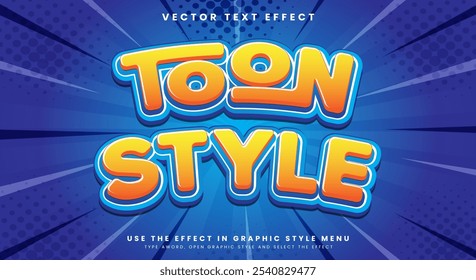 Toon Style 3d editable text effect Template