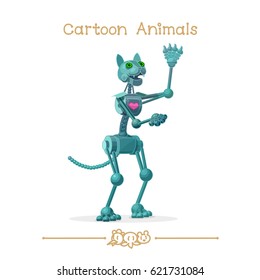 
Toons series cartoon animals: Robot cat