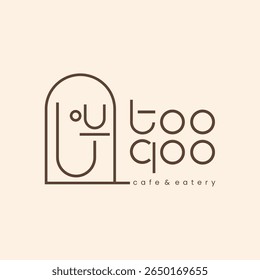 Tooqoo Cafe and Eatery Minimalist Abstract Logo - Modern Coffee Shop Restaurant Brand Identity