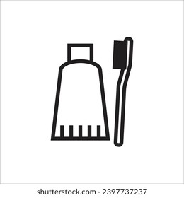 toot brush vector icon line template