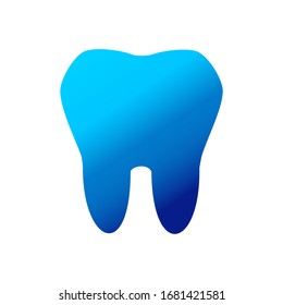 Tooth 3d blue dentist icon