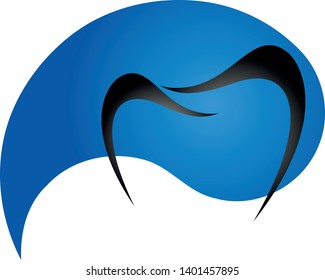 Tooth abstract and drops logo