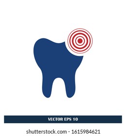 tooth ache icon symbol logo template design element