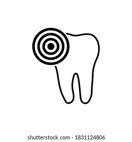 tooth ache icon vector illustration logo template