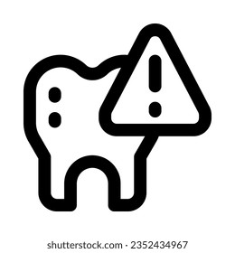 tooth alert icon for your website, mobile, presentation, and logo design.