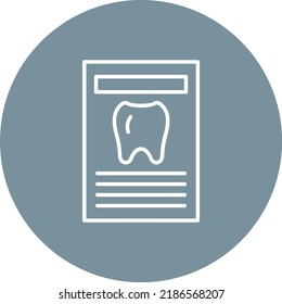 Tooth Analysis line circle icon vector image. Can also be used for web apps, mobile apps and print media.