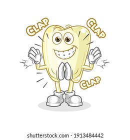 tooth applause illustration. character vector