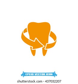 tooth arrow icon vector illustration eps10