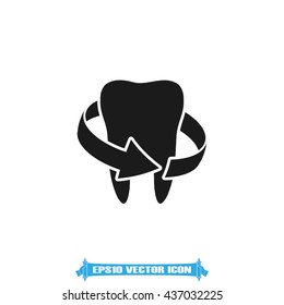 tooth arrow icon vector illustration eps10