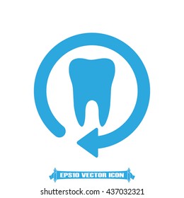 tooth arrow icon vector illustration eps10