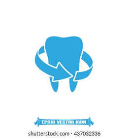 tooth arrow icon vector illustration eps10