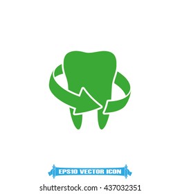 tooth arrow icon vector illustration eps10